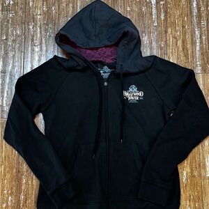 Brand New Black Hollywood Tower Zip Up Hoodie Size Medium